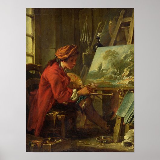 De schilder in zijn Studio Poster (Voorkant)