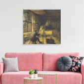 De schilder in zijn workshop (Studio van kunstenaa Canvas Afdruk (Insitu (Woonkamer))