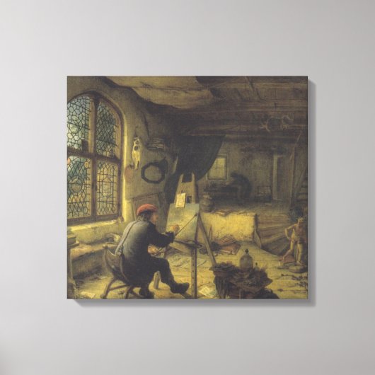 De schilder in zijn workshop (Studio van kunstenaa Canvas Afdruk (Voorkant)