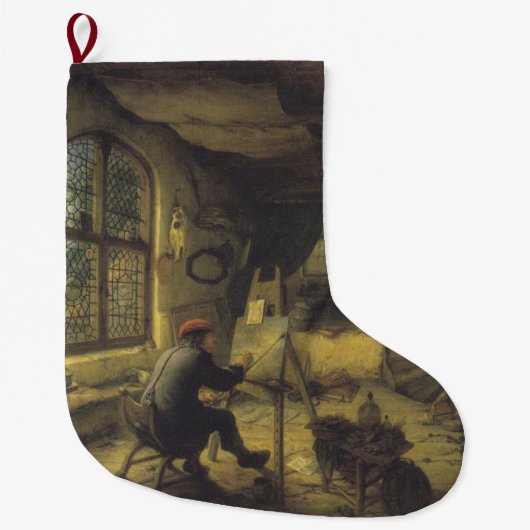 De schilder in zijn workshop (Studio van kunstenaa Grote Kerstsok (Voorkant)