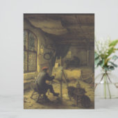De schilder in zijn workshop (Studio van kunstenaa Kaart (Staand voorkant)