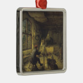 De schilder in zijn workshop (Studio van kunstenaa Metalen Ornament (Rechts)