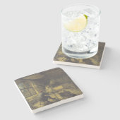 De schilder in zijn workshop (Studio van kunstenaa Stenen Onderzetter (Zijkant)