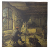 De schilder in zijn workshop (Studio van kunstenaa Tegeltje (Voorkant)