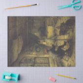 De schilder in zijn workshop (Studio van kunstenaa Tissuepapier (Craft)