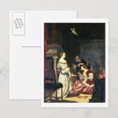 De schilder met zijn familie, 1675 (olie op het pa briefkaart (Voorkant / Achterkant)