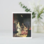 De schilder met zijn familie, 1675 (olie op het pa briefkaart (Staand voorkant)