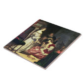 De schilder met zijn familie, 1675 (olie op het pa tegeltje (Zijkant)