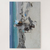 De schilder op het strand Barbados. Legpuzzel (Verticaal)