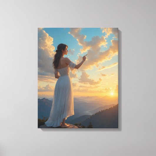 De Schilder van de Lucht Canvas Afdruk (Voorkant)