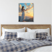 De Schilder van de Lucht Canvas Afdruk (Insitu (Slaapkamer))