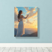 De Schilder van de Lucht Canvas Afdruk (Insitu (Houten vloer))