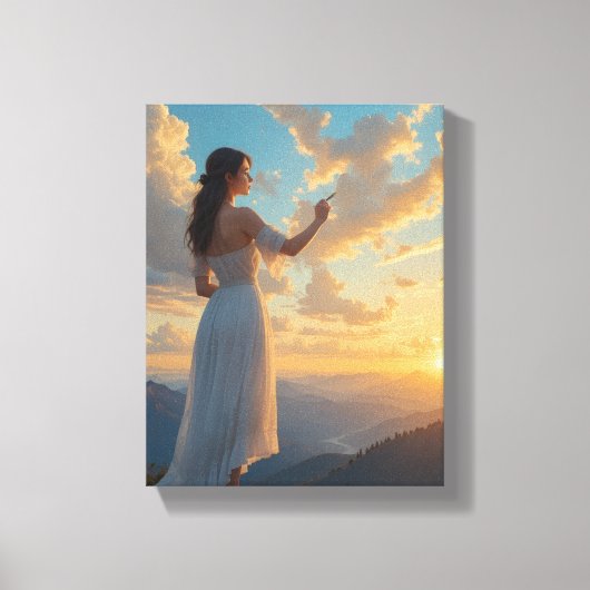 De Schilder van de Lucht Canvas Afdruk (Voorkant)