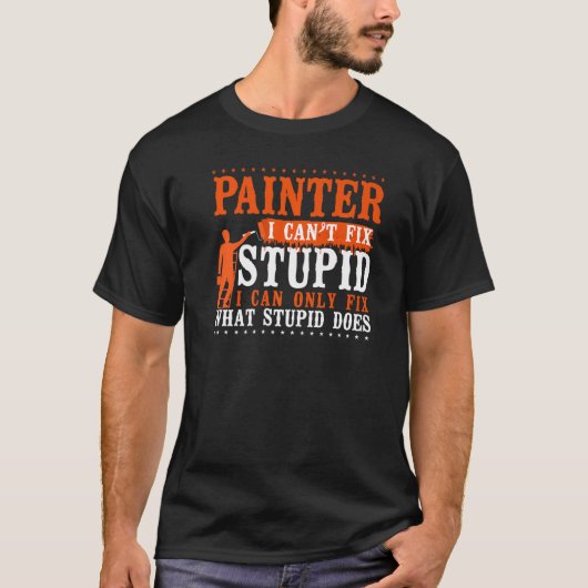 De schilder van de schilder van het huis kan ik ni t-shirt (Voorkant)