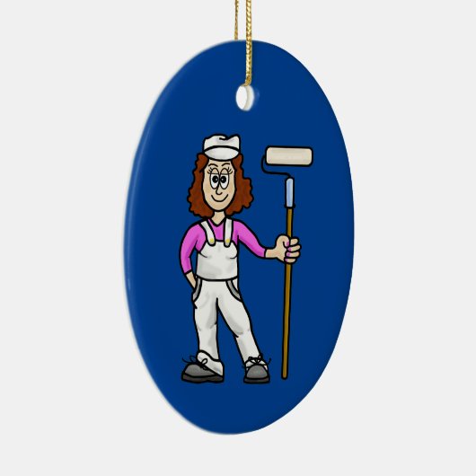 De Schilder van het vrouw met het Ornament van de  (Rechts)