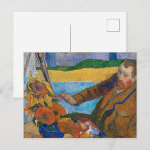 De schilder van zonnebloemen Paul Gauguin Briefkaart