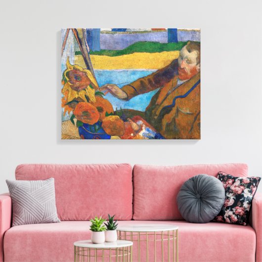 De schilder van zonnebloemen | Paul Gauguin | Canvas Afdruk (Insitu (Woonkamer))