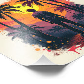 De schilder was onder de indruk van zijn schilderi foto afdruk (Hoek)