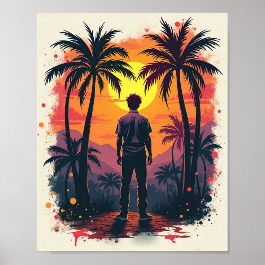 De schilder was onder de indruk van zijn schilderi poster (Voorkant)