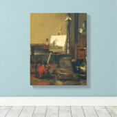 De schilderaap canvas afdruk (Insitu (Houten vloer))