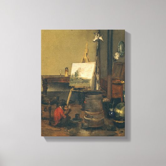 De schilderaap canvas afdruk (Voorkant)