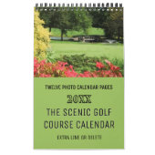 De Schilderachtig golfbaan één pagina per maand Kalender (Hoes)