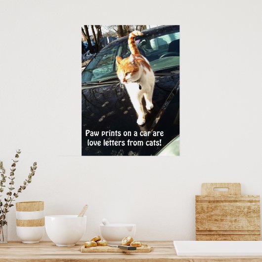 De schilderafdrukken op een auto zijn liefdesbriev poster (Keuken)