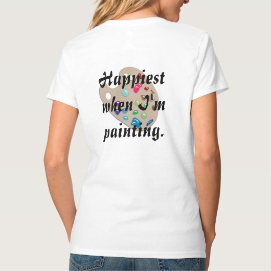 De schilderende Shirten van de Studio van de T-shirt (Achterkant)