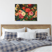 De schilderij van Pierre Renoir, Rozen, Canvas Afdruk (Insitu (Slaapkamer))