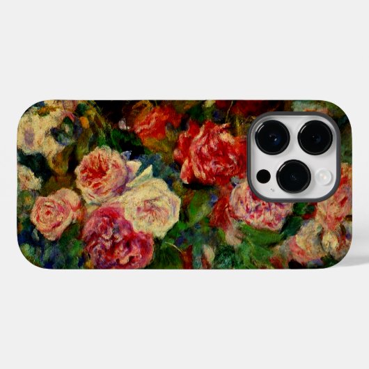 De schilderij van Pierre Renoir, Rozen, Case-Mate iPhone Case (Achterkant (horizontaal))