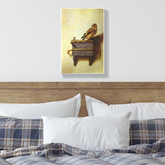 De schilderkunst van Goldfinch Canvas Afdruk (Insitu (Slaapkamer))