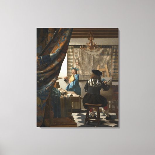 De schilderkunst van Johannes Vermeer Canvas Afdruk (Voorkant)