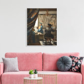 De schilderkunst van Johannes Vermeer Canvas Afdruk (Insitu (Woonkamer))