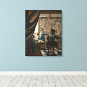 De schilderkunst van Johannes Vermeer Canvas Afdruk (Insitu (Houten vloer))