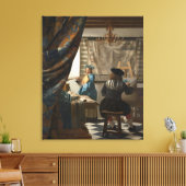 De schilderkunst van Johannes Vermeer Canvas Afdruk (Insitu (Woonkamer))