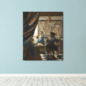 De schilderkunst van Johannes Vermeer Canvas Afdruk (Insitu (Houten vloer))