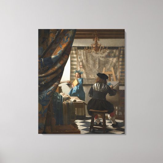 De schilderkunst van Johannes Vermeer Canvas Afdruk (Voorkant)