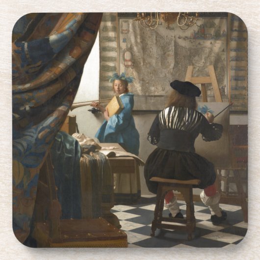 De schilderkunst van Johannes Vermeer Drankjes Onderzetter (Voorkant)