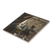 De schilderkunst van Johannes Vermeer Tegeltje (Zijkant)