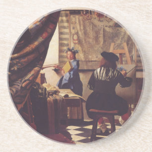 De Schilderkunst van Johannes Vermeer Zandsteen Onderzetter