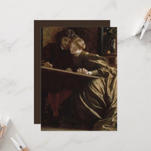 De schilders huwelijksreis (van Frederic Leighton) Kaart (Voorkant / Achterkant in situ)