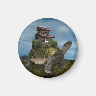 De schildpad bewegende tempel magneet