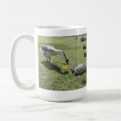 De schildpad en de gans (met tekst) koffiemok (Links)