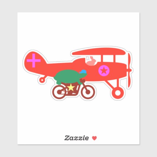 De schildpad en de haas sticker (Vel)