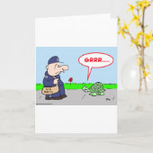 DE SCHILDPAD GRRR VAN DE BRIEVENBESTELLER KAART (Gele Bloem)