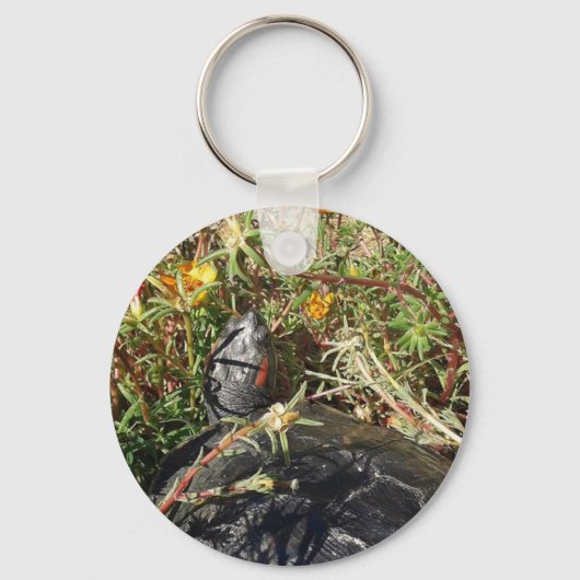 De schildpad in de bloemen vermoorden sleutelhanger (Voorkant)