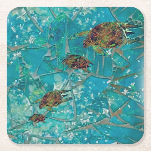 De schildpad-indigenositeit van een wereld van ond kartonnen onderzetters (Voorkant)