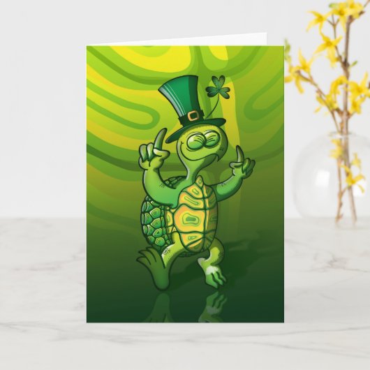 De Schildpad van de Dag van heilige Patrick Kaart (Gele Bloem)