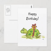 De Schildpad van de verjaardag Briefkaart (Voorkant / Achterkant)