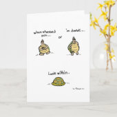 De Schildpad van de Yogi van het wenskaart Kaart (Gele Bloem)